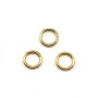 Anneaux de forme ronde, soudé, en métal doré 1 * 7mm environ 100pcs