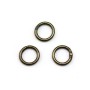 Anneaux rond soudés, métal couleur bronze, 1x7mm environ 100pcs