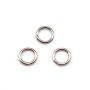Anneaux rond soudé en métal rhodié 1x7mm x 100pcs