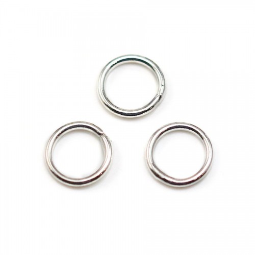 Welded golden round rings in metal 1x6mm x 100pcs