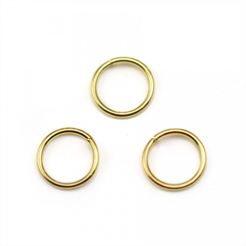 Rings open, in round shape, in gold metal 0.8 * 8mm about 100pcs