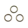 Anneaux ronds ouverts, métal couleur bronze, 0.8x8mm environ 100pcs