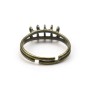 Bague réglable de couleur bronze, 10 anneaux, x 1pc