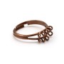 Bague réglable de couleur cuivre, 10 anneaux, x 1pc