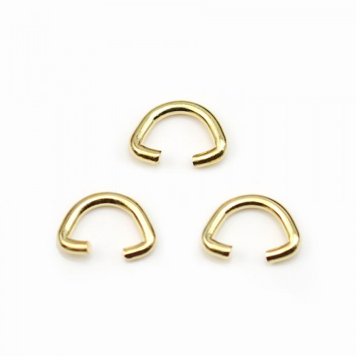 Bélière de couleur doré, en forme de triangle arrondi, 5x7mm x 10pcs