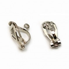 Clip support argent vielli  6x14mm x 10pcs