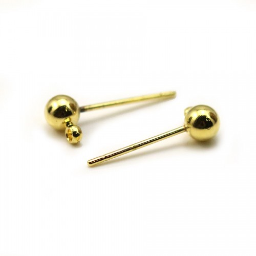 Earstuds ball in metal 4mm x 20pcs