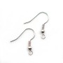 Crochets d'oreilles ressort avec boule  19mm x 20pcs