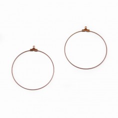 Créole pour crochet cuivre 50mm  x 20pcs