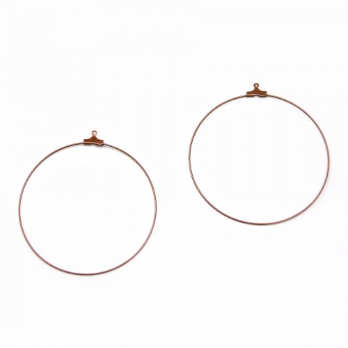 Créole pour crochet cuivre 60mm x 20pcs