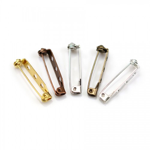 Broche avec 3 trous, disponible en différentes couleurs, 4.5 * 26mm x 2pcs