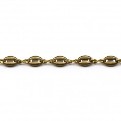 Chaîne en laiton grain de café  x 1m