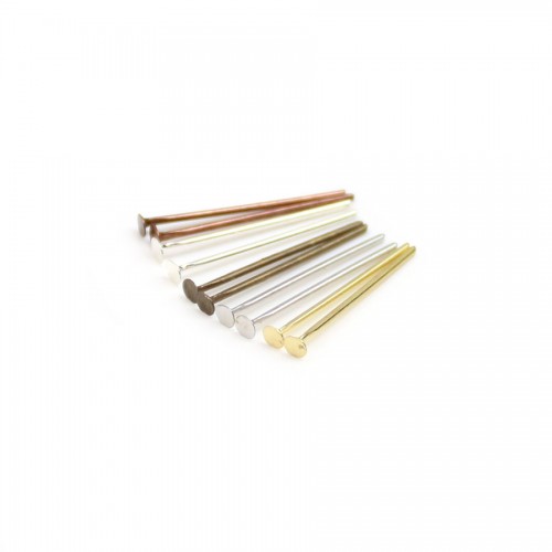 Pin on metal, with a finish on "head" flat, 0.6 * 15mm x 200pcs