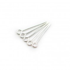 Clou en métal, avec "tête" en anneaux rond ouvert, 0.8 * 20mm x 200pcs