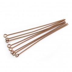 Clou en métal, avec "tête" en anneaux rond ouvert, 0.8 * 60mm x 200pcs