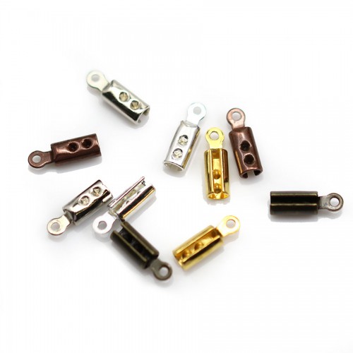 Pince lacet en métal pour cordon de 2.5mm x 20pcs