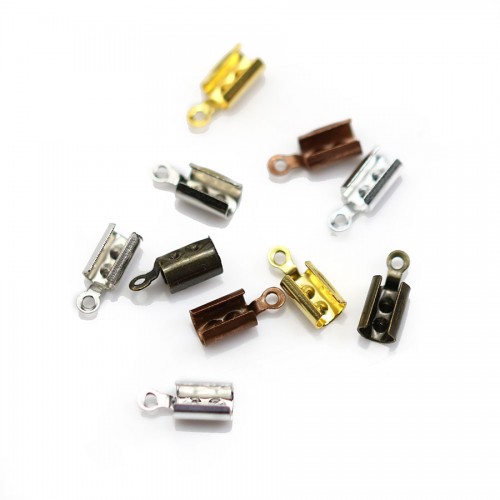 Tips for ribbon of 13mm in raw brass x10pcs