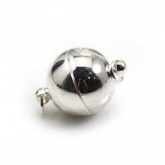 Fermoir de forme ronde, aimanté, en métal de différentes couleurs, 12mm x 1pc