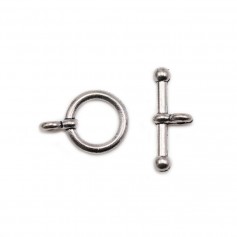 Fermoir "Toggle OT" en métal, argent vieilli ou bronze 12mm x 2pcs