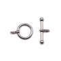 Fermoir "OxT" en métal, argent vieilli ou bronze 12mm x 2pcs