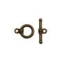 Fermoir "Toggle OT" en métal, argent vieilli ou bronze  11mm x 2pcs