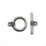 Fermoir "Toggle OT" en métal, de couleur argent vieilli ou bronze 16mm x 2pcs