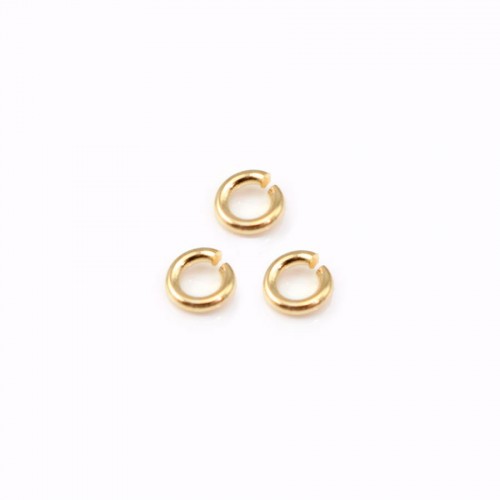 Anneaux ouverts dorés sur laiton 0.5x4mm x 50pcs