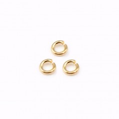 Anneaux ouverts dorés sur laiton 0.5x4mm x 50pcs