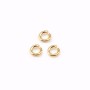 Anneaux ouverts plaqués par "flash" or sur laiton 0.5x4mm x 50pcs