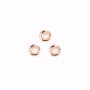 Anneaux ouverts plaqués par "flash" or rose sur laiton 0.6x3mm x 50pcs
