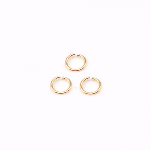 Venner open round rings by "flash" Gold on brass 0.5x4mm x 50pcs