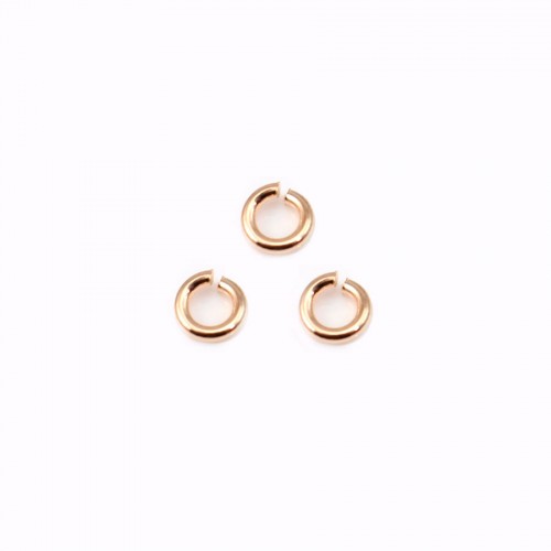 Anneaux ouverts dorés rosé sur laiton 0.55x3mm x 50g
