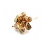 Fleur doré sur laiton 17mm x 4pcs