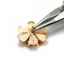Fleur plaqué par "flash" or sur laiton 17mm x 4pcs