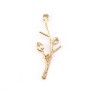 Branche d'arbre dorée sur laiton 13x35mm x 1pc