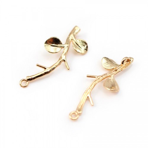  Branch of tree by "flash" Gold on brass 10x25mm x 1pc