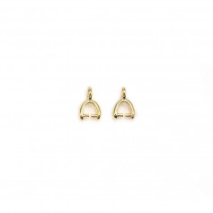 Bélière coupelle pour perle semi percée Plaquée par 10 pcs