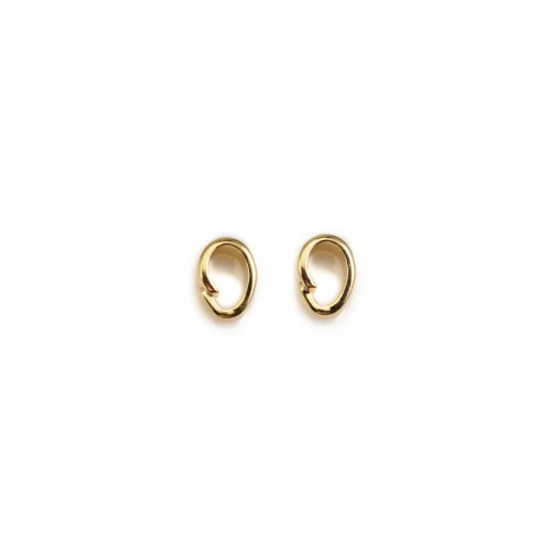 Bélière dorée sur laiton 4x9.5mm x 5pcs