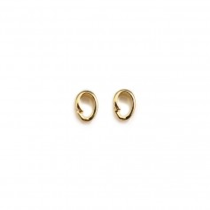 Bélière dorée sur laiton 4x9.5mm x 5pcs