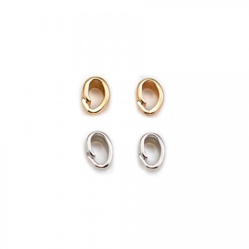 Bélière Plaquée par "flash" or sur laiton 4x9.5mm x 5pcs