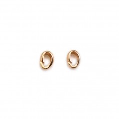 Bélière dorée sur laiton 4x9.5mm x 5pcs