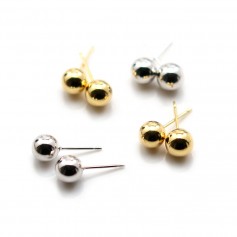 Clou d'oreille en boule 7.4mmx 10pcs