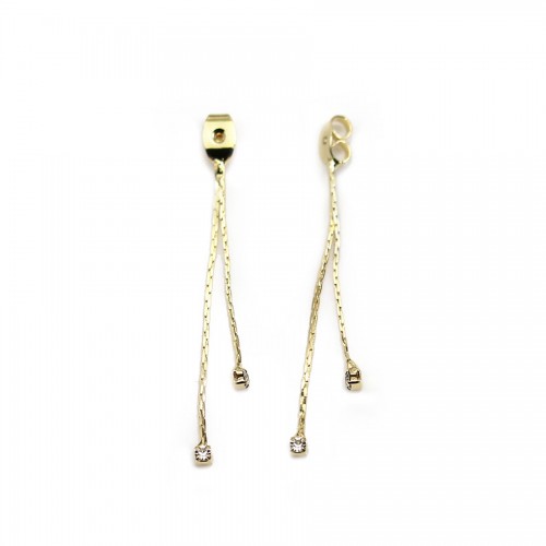 Earrings  by "flash" Gold on brass 2.7x16mm x 2pcs