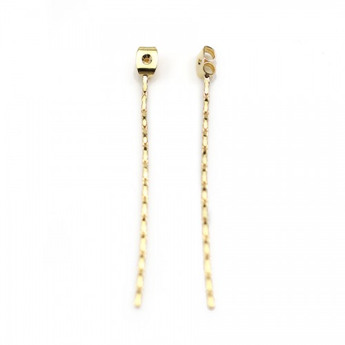 Earrings  by "flash" Gold on brass 2.7x16mm x 2pcs