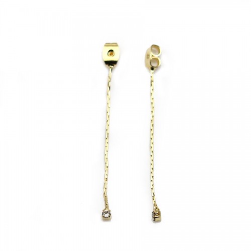 Poussoir avec la chaine 4cm & zirconium x 4pcs