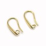Crochet boucles d'oreilles plaquée par "flash" or sur laiton  x 4pcs