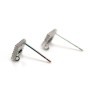 Clous d'oreilles losange & zirconium doré sur laiton 8.5mm x 2pcs