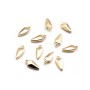 Breloque triangulaire par "flash" or sur laiton 4.5x10.5mm x 10pcs