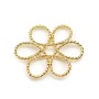 Intercalaire en forme de fleur , doré sur laiton x 2pcs