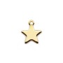 Breloque étoile par "flash" or sur laiton 10mm x 10pcs